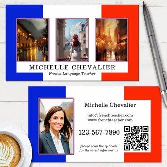 Custom Photos QR Code French Language Teacher