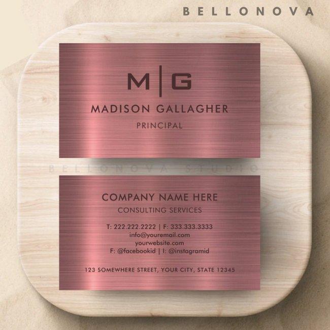 Custom Pink Purple Metal Style Professional