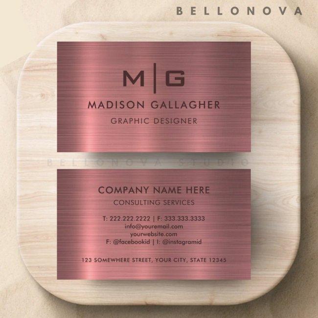 Custom Pink Purple Metal Style Professional