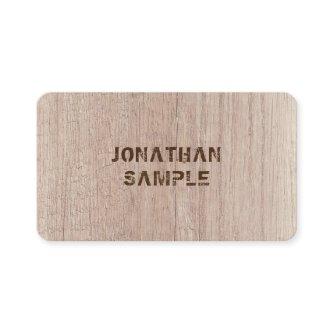 Custom Plank Board Wood Look Distressed Text