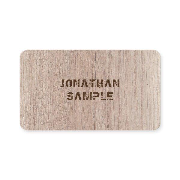Custom Plank Board Wood Look Distressed Text
