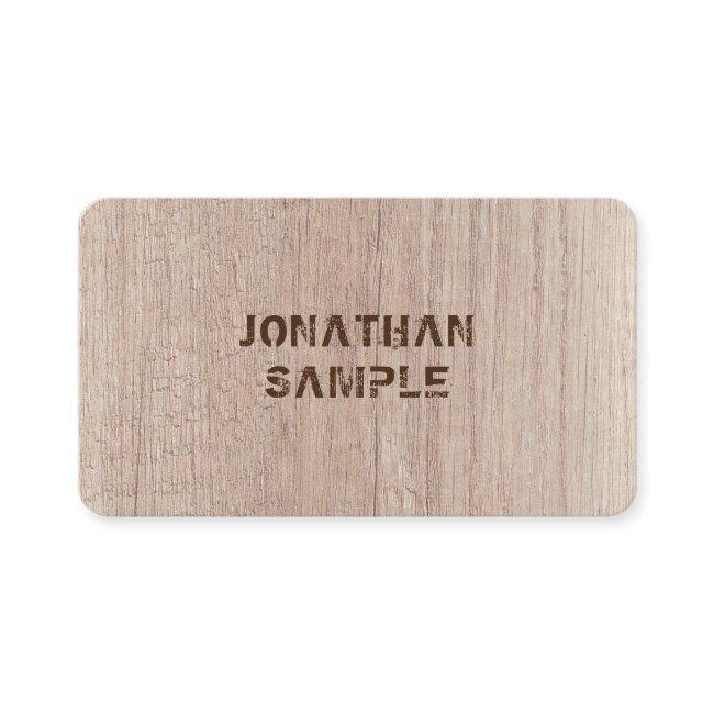 Custom Plank Board Wood Look Distressed Text