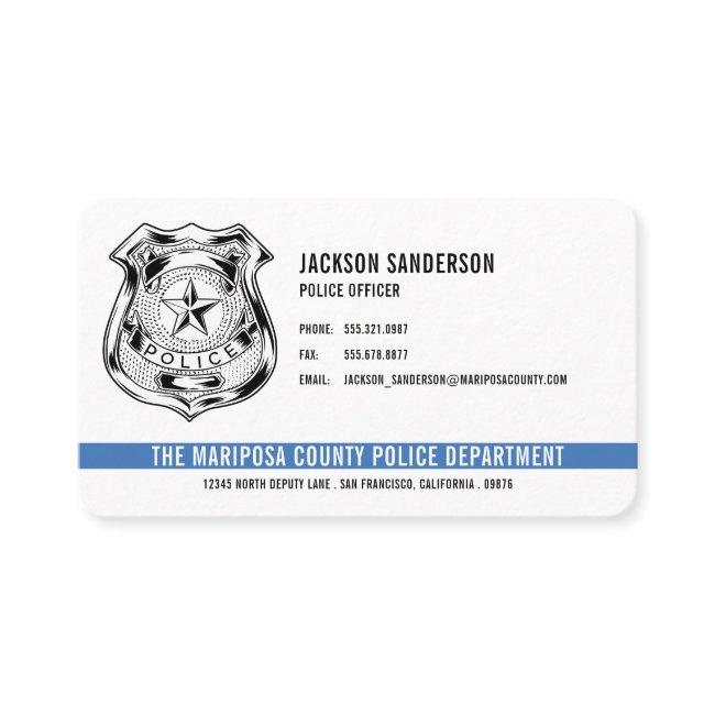 Custom Police Department Logo Thin Blue Line