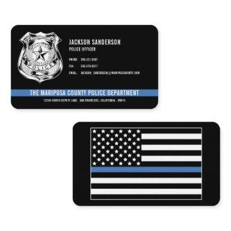 Custom Police Department Logo Thin Blue Line