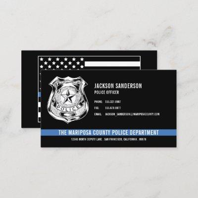 Custom Police Department Thin Blue Line Logo
