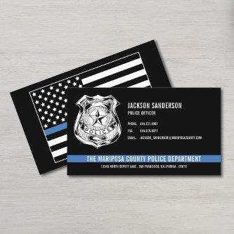 Custom Police Department Thin Blue Line Logo