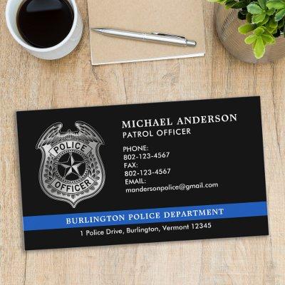 Custom Police Department Thin Blue Line Logo