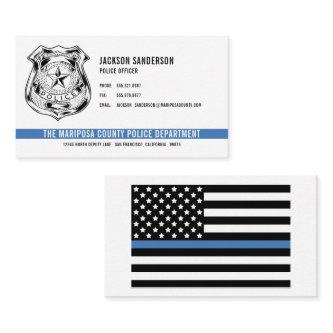 Custom Police Department Thin Blue Line Logo