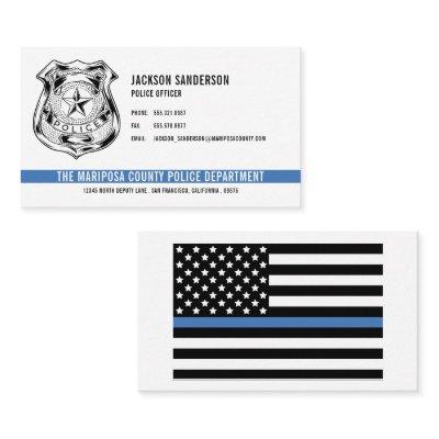 Custom Police Department Thin Blue Line Logo