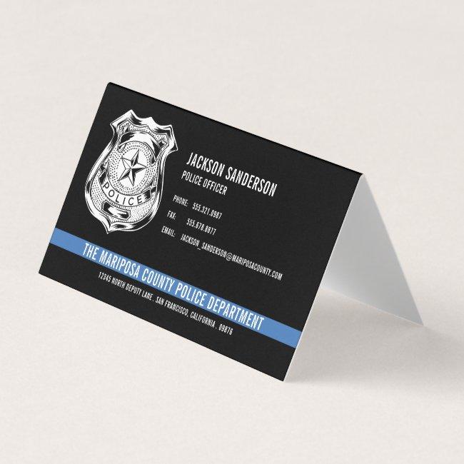 Custom Police Department Thin Blue Line Logo