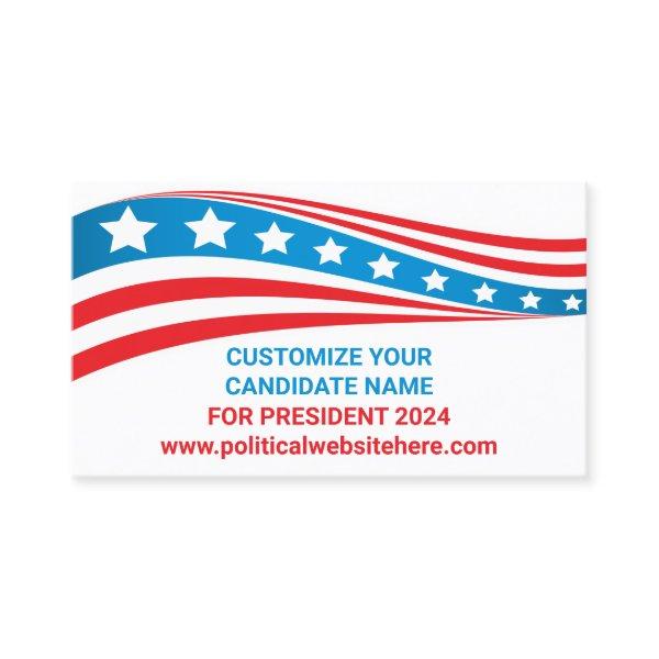Custom Political Campaign 2024 American Flag