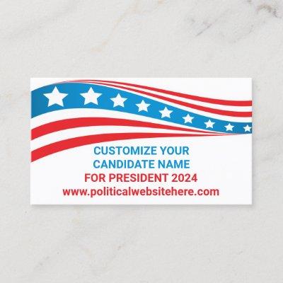 Custom Political Campaign 2024 American Flag