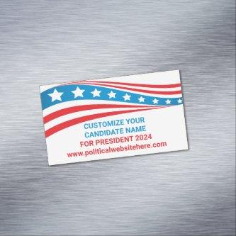 Custom Political Campaign 2024 American Flag  Magnet