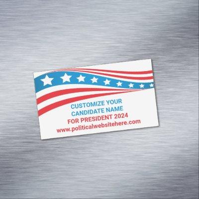 Custom Political Campaign 2024 American Flag  Magnet