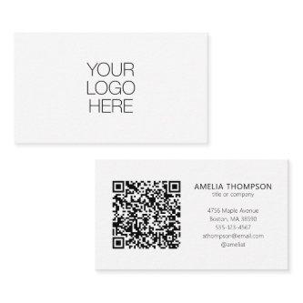 Custom Professional Business Logo White QR Code