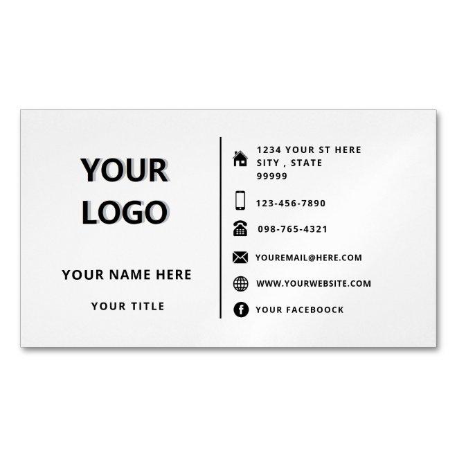 Custom Professional Logo Design Corporatie Modern   Magnet