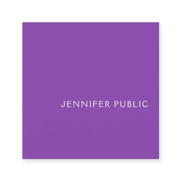 Custom Professional Modern Creative Elegant Violet Square