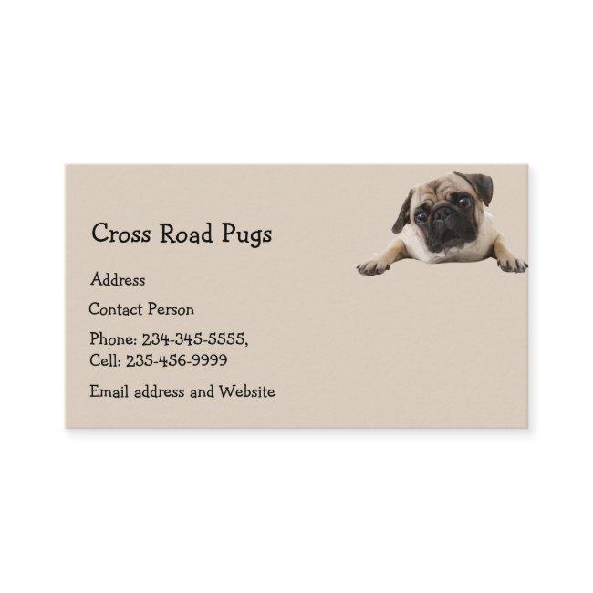 Custom Pug Dog Pet Animal Logo Business Car Busin
