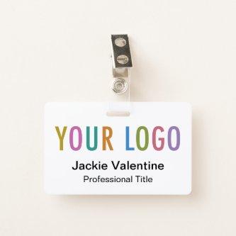 Custom PVC Name Badge with Logo Clip Reel Lanyard