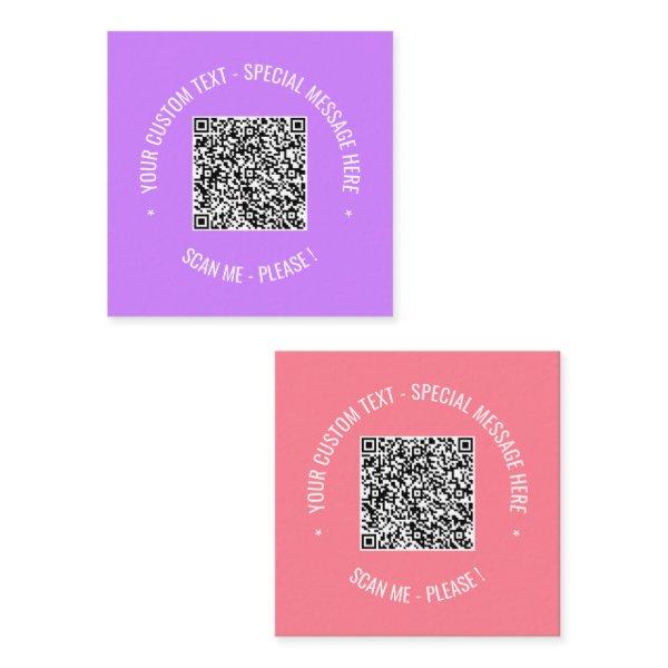 Custom QR Code and Text  Choose Color