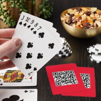 Custom QR Code Barcode Upload Logo Template Poker Poker Cards