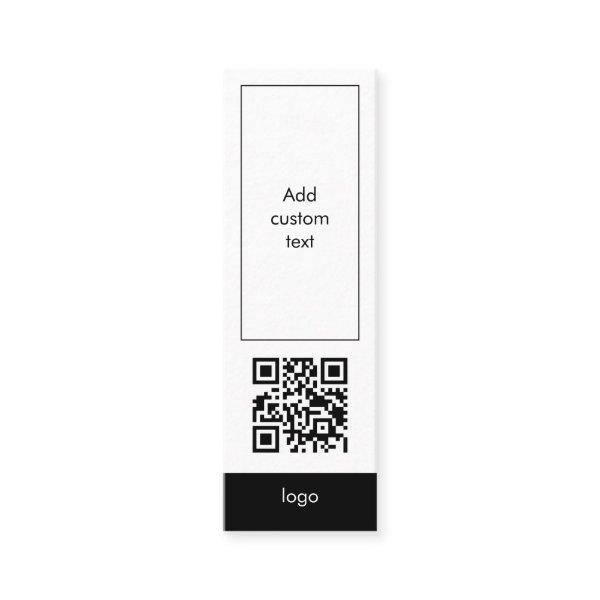 custom qr code business simple white bookmark card