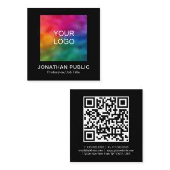 Custom QR Code Company Logo Employee Square Calling Card