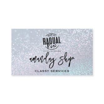 Custom Qr Code Logo Social Media Glitter Blue