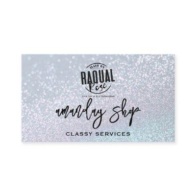 Custom Qr Code Logo Social Media Glitter Blue
