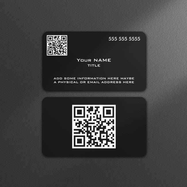 Custom QR Code Modern Black