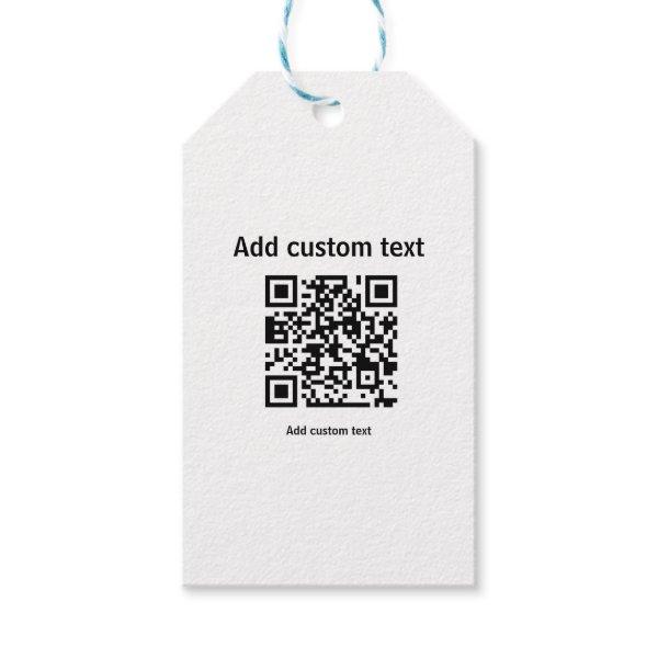 custom QR code personalized website  Gift Tags