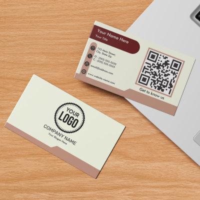 Custom QR Code Professional Company Logo Modern
