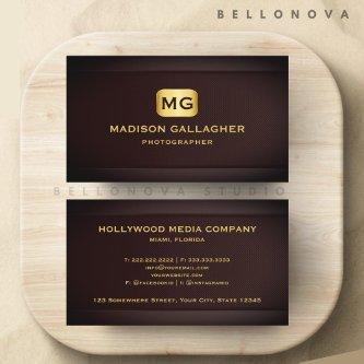 Custom Red Maroon Gold Creative Media Professional