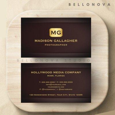Custom Red Maroon Gold Creative Media Professional