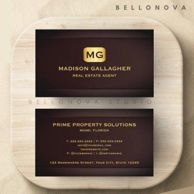 Custom Red Maroon Gold Real Estate Professional