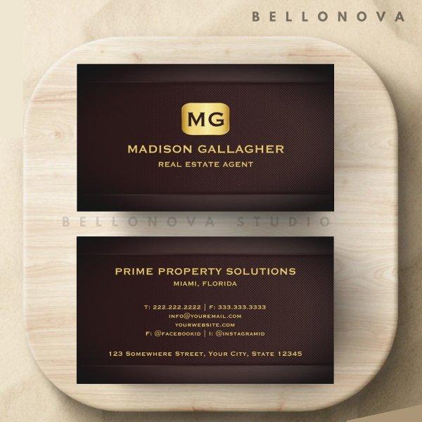 Custom Red Maroon Gold Real Estate Professional