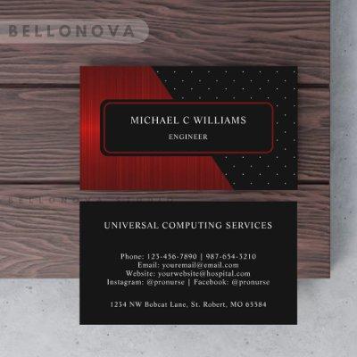 Custom Red Stripes Black White Polka Dot Monogram