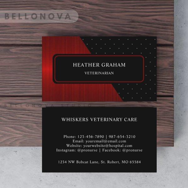 Custom Red Stripes Black White Polka Dot Monogram