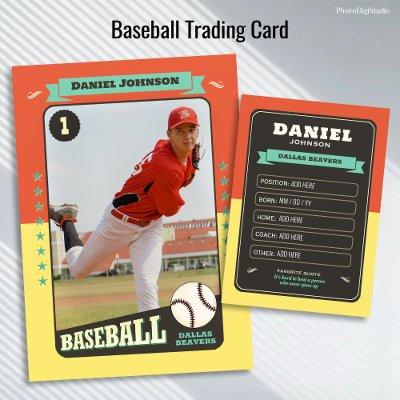 Custom Retro Baseball Trading Card Fun Player Card