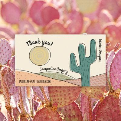 Custom Retro Desert Cactus Thank You Template