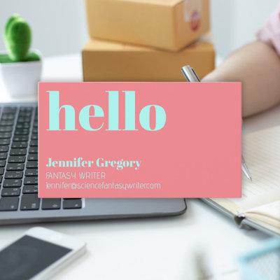 Custom Retro Modern Hello Fun Simple Pink
