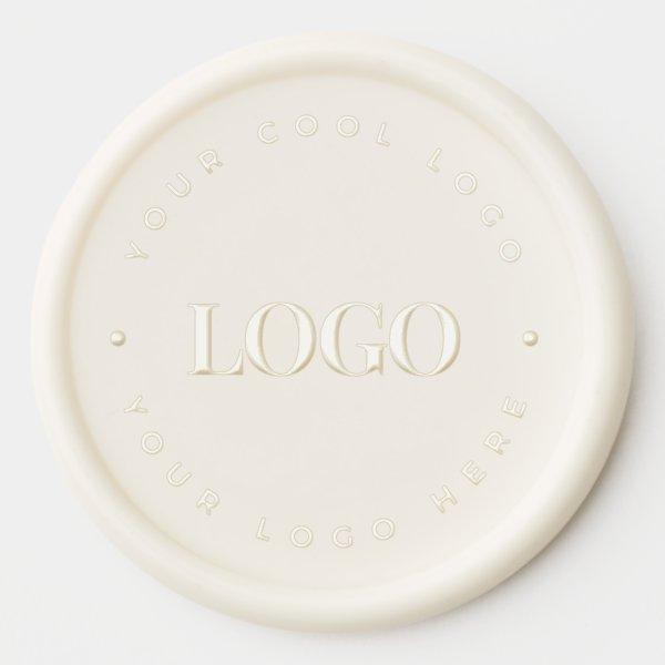 Custom Round Circle Business Logo Minimalist Plain Wax Seal Sticker