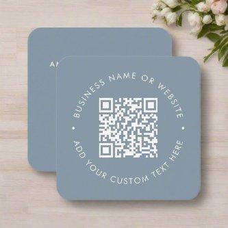 Custom Scannable Professional QR Code Navy Blue  Square