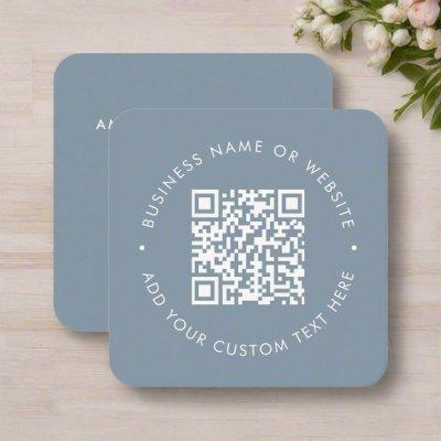 Custom Scannable Professional QR Code Navy Blue  Square