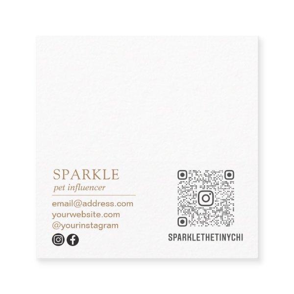 Custom Scannable QR Code Photo Notecard Square
