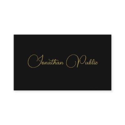 Custom Script Black And Gold Professional Template