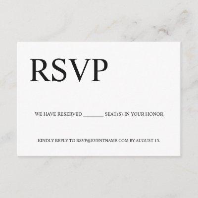 Custom Simple Business event Logo Reserved seats  Enclosure Card