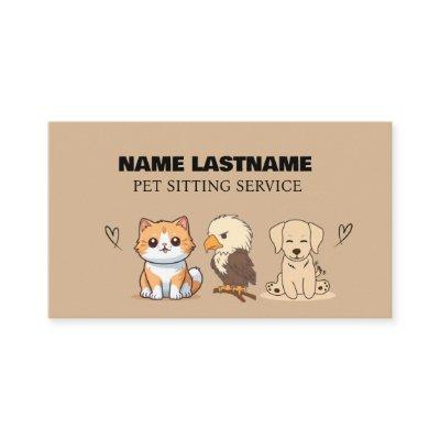 Custom Simple Cute Pets Pet Service Kraft Business
