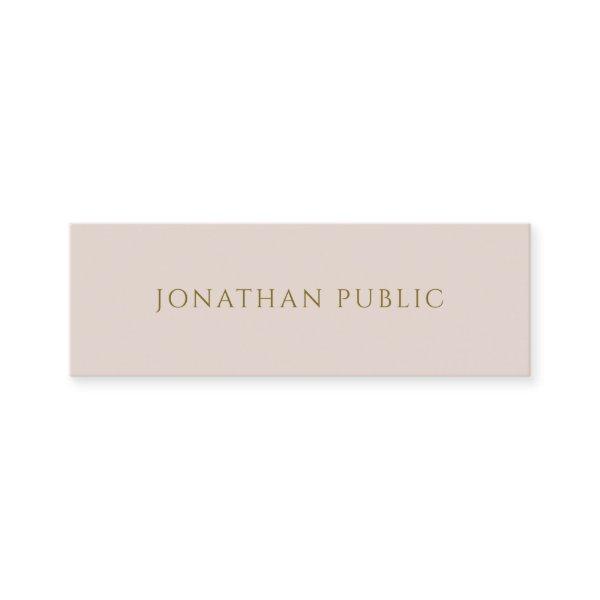 Custom Simple Gold Text Elegant Template Profile Mini