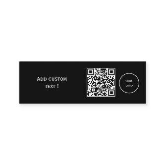 Custom simple qr code bookmark business mini black mini